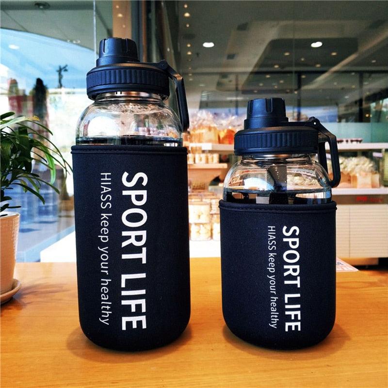Glass Water Bottle/Drink Bottles For Outdoors/Portable Drinkware /Eco-friendly Wide Mouth