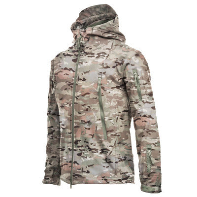 Men's Jacket Waterproof Fleece Camouflage Soft Shell Clothing Tactical Outdoor