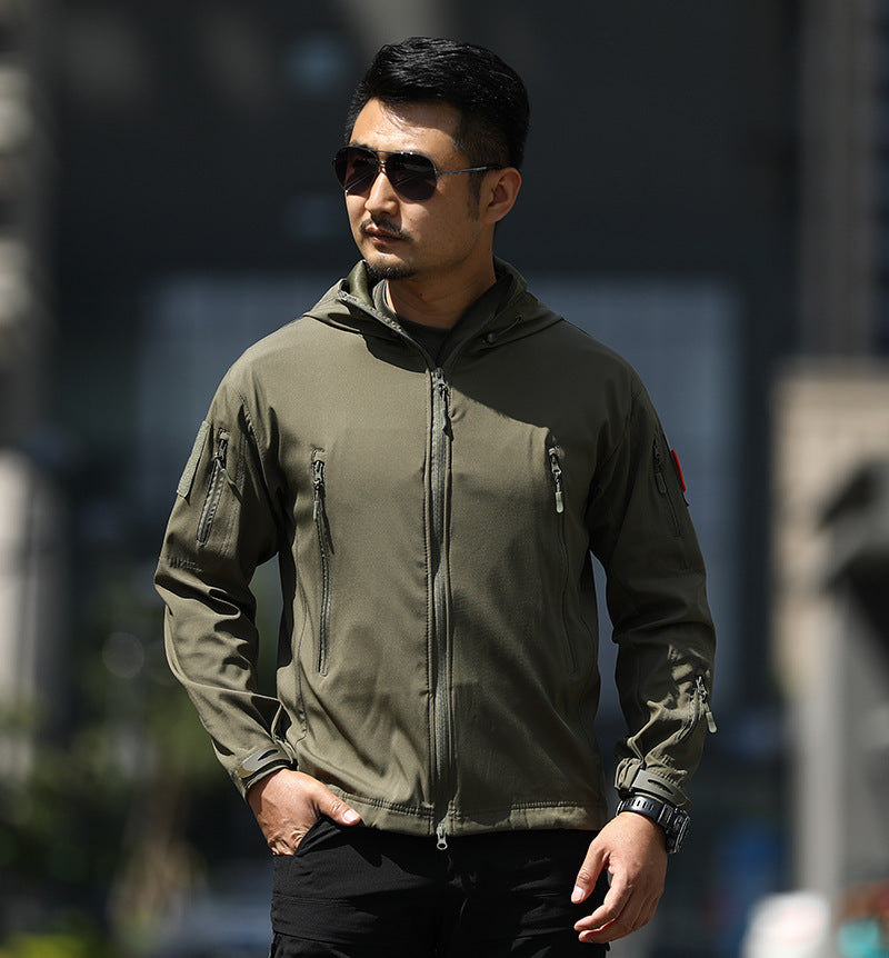 Men's Jacket Waterproof Fleece Camouflage Soft Shell Clothing Tactical Outdoor