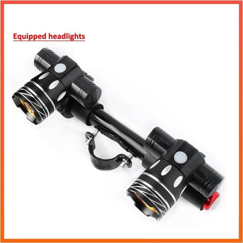 LED Headlight For Bike Electric Scooter USB Rechargeable LED Light High Lumens