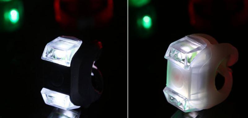 Lightweight Mini LED Silicone Bicycle Front/Rear Waterproof