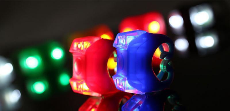 Lightweight Mini LED Silicone Bicycle Front/Rear Waterproof