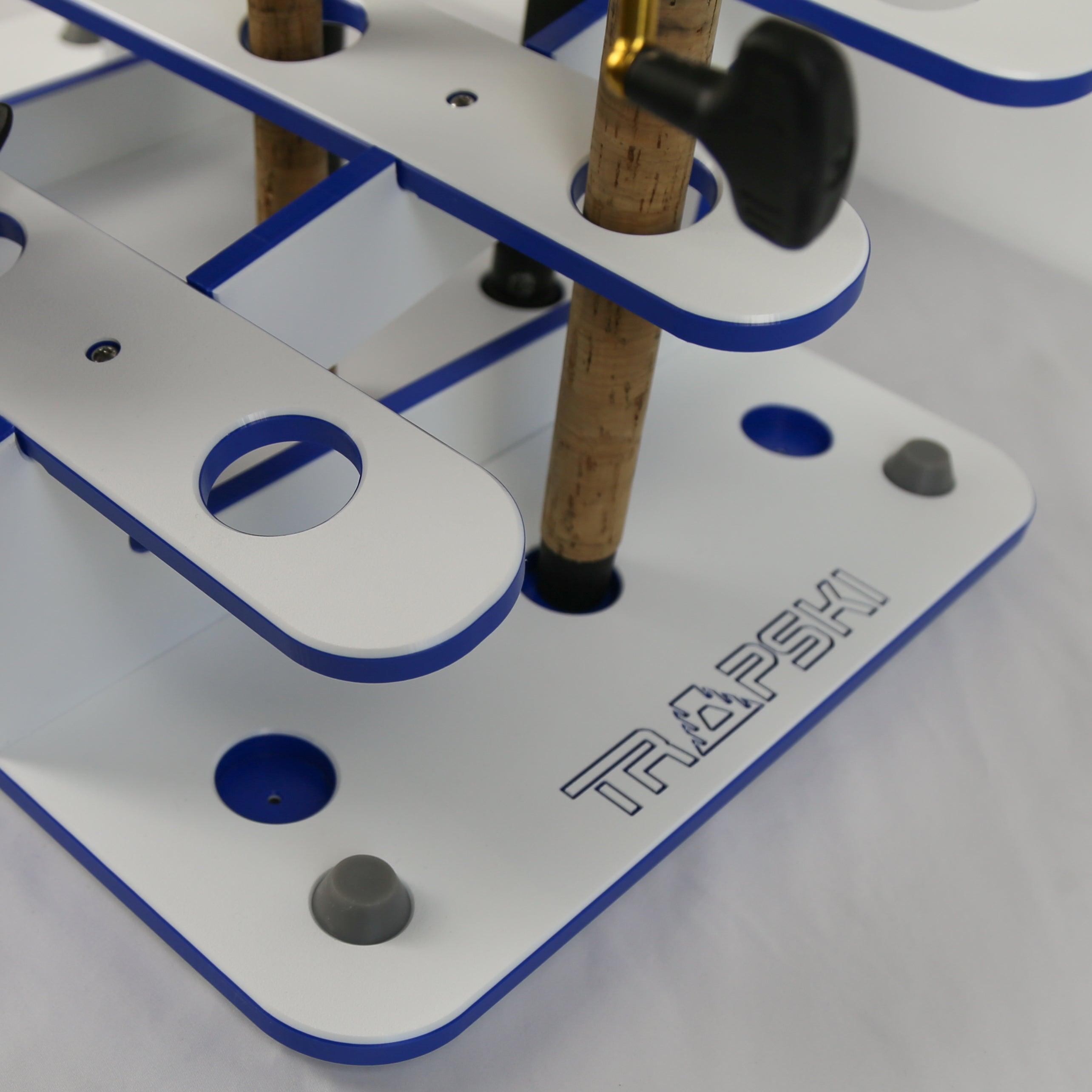 Made in the USA Fishing Rod Rack | 12 Pole Waterproof Wash-down |  Storage