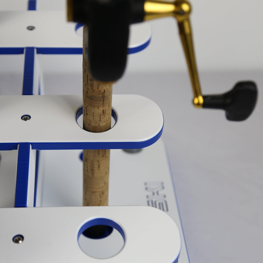 Made in the USA Fishing Rod Rack | 12 Pole Waterproof Wash-down |  Storage