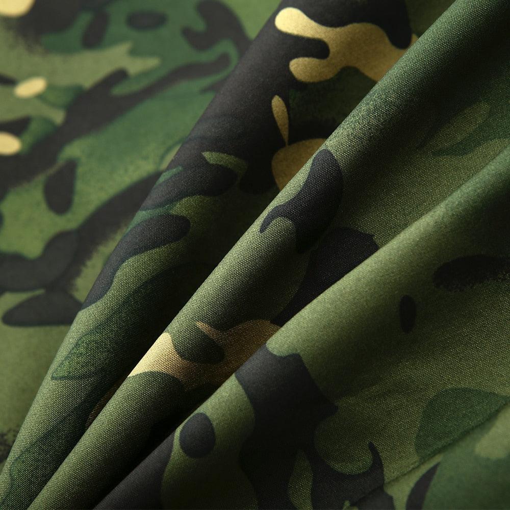 Men Green Autumn Camouflage Jacket Lightweight Water-Resistant Tactical Clothing