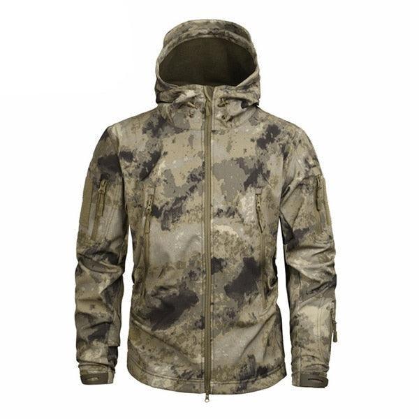 Men Green Autumn Camouflage Jacket Lightweight Water-Resistant Tactical Clothing