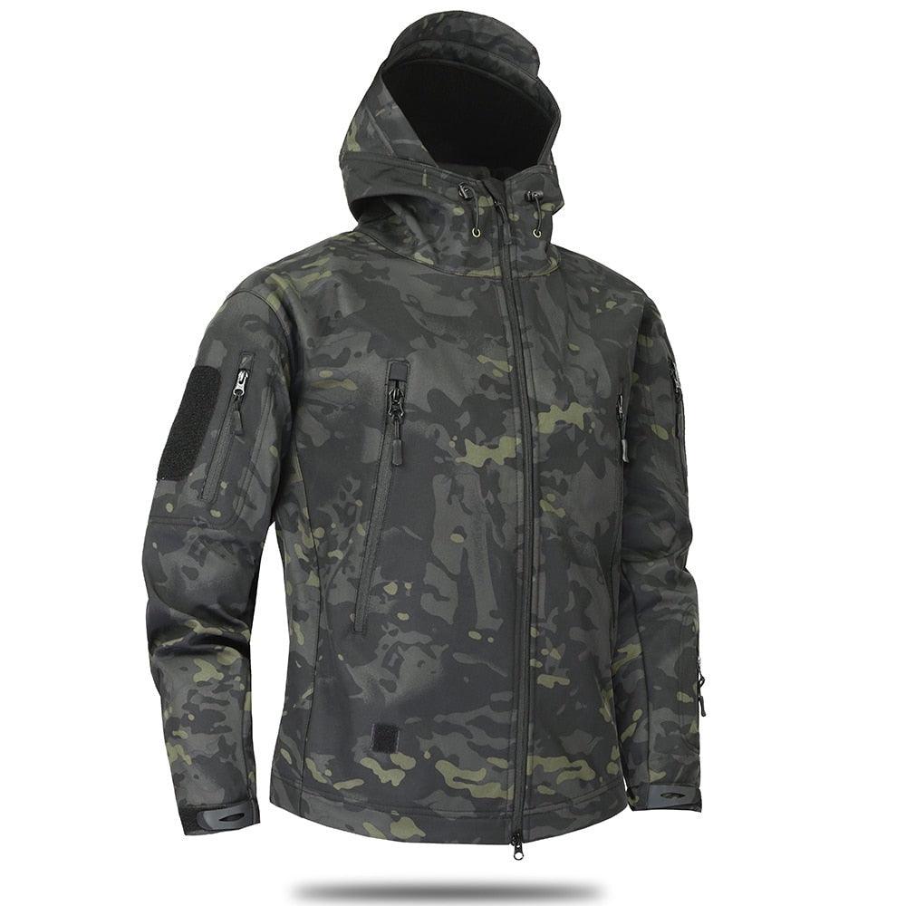 Men Green Autumn Camouflage Jacket Lightweight Water-Resistant Tactical Clothing