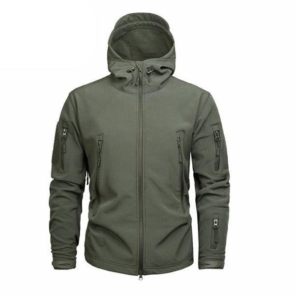 Men Green Autumn Camouflage Jacket Lightweight Water-Resistant Tactical Clothing