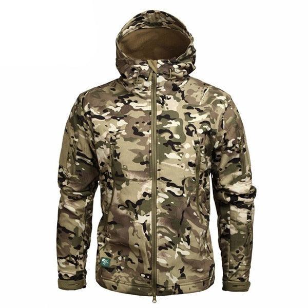 Men Green Autumn Camouflage Jacket Lightweight Water-Resistant Tactical Clothing