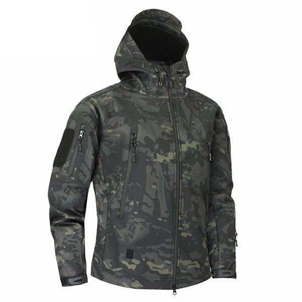 Men Green Autumn Camouflage Jacket Lightweight Water-Resistant Tactical Clothing