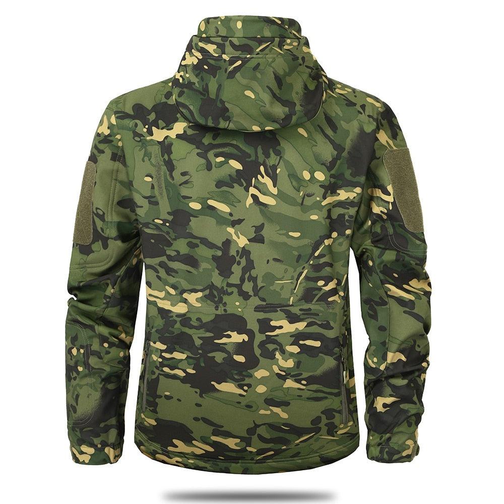 Men Green Autumn Camouflage Jacket Lightweight Water-Resistant Tactical Clothing