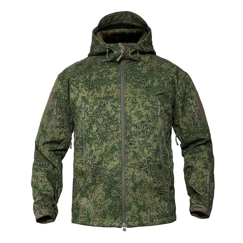 Men Green Autumn Camouflage Jacket Lightweight Water-Resistant Tactical Clothing