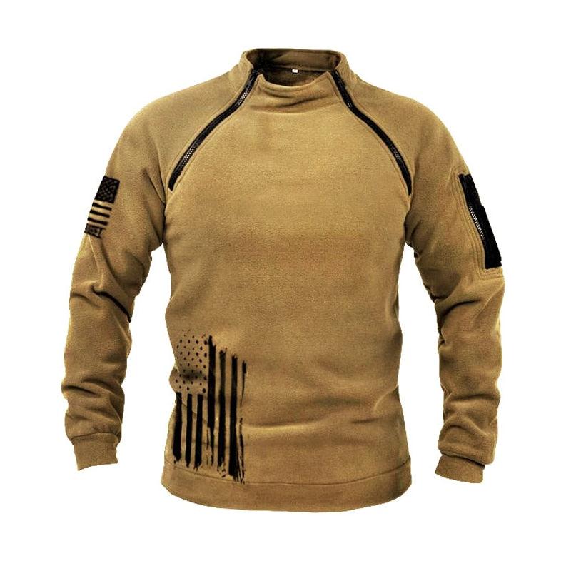 Men Winter Fleece Jacket Lightweight Casual Tactical Outdoor Military Adventure