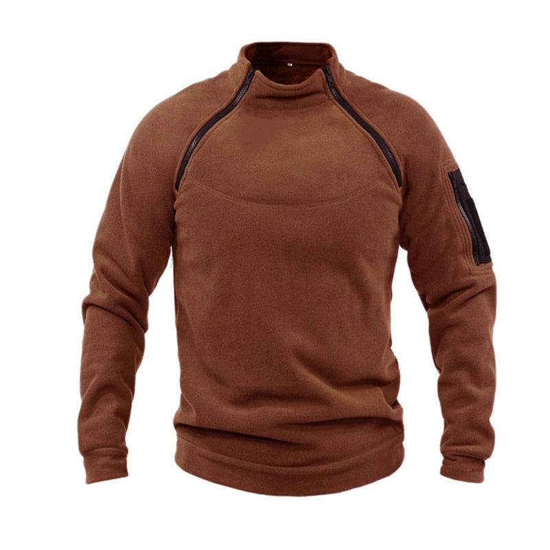 Men Winter Fleece Jacket Lightweight Casual Tactical Outdoor Military Adventure