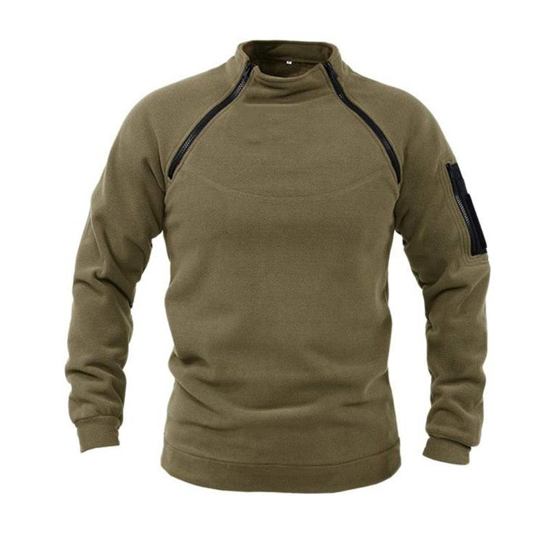 Men Winter Fleece Jacket Lightweight Casual Tactical Outdoor Military Adventure