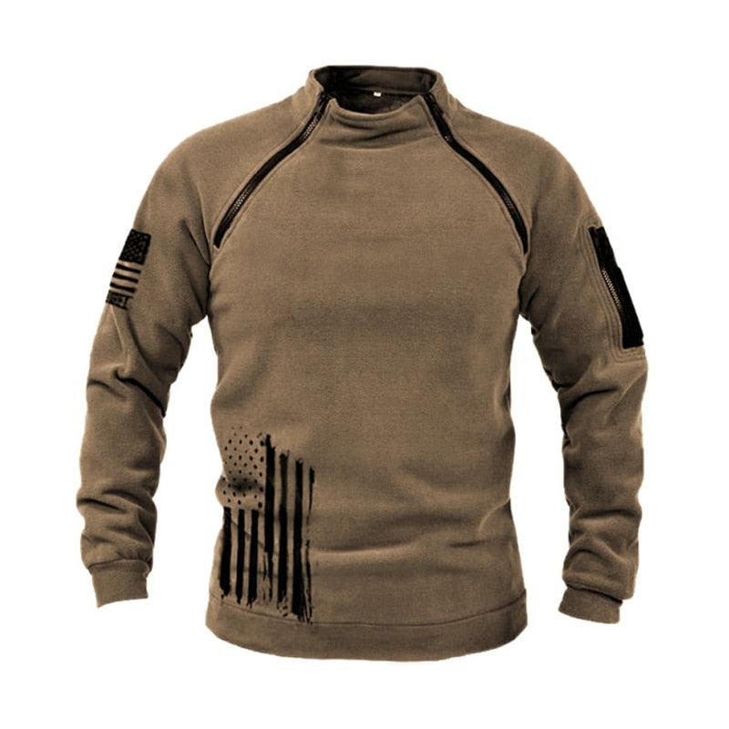 Men Winter Fleece Jacket Lightweight Casual Tactical Outdoor Military Adventure