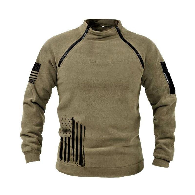 Men Winter Fleece Jacket Lightweight Casual Tactical Outdoor Military Adventure
