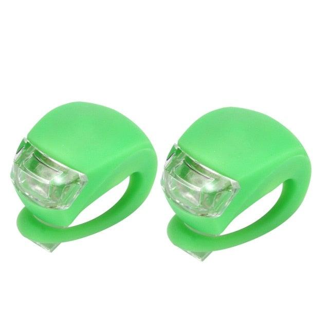 Mini Silicone Bike Front/Rear Light Set 3 Modes Waterproof  Warning Lamp