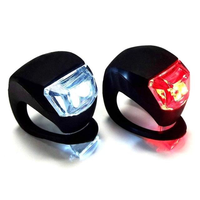 Mini Silicone Bike Front/Rear Light Set 3 Modes Waterproof  Warning Lamp