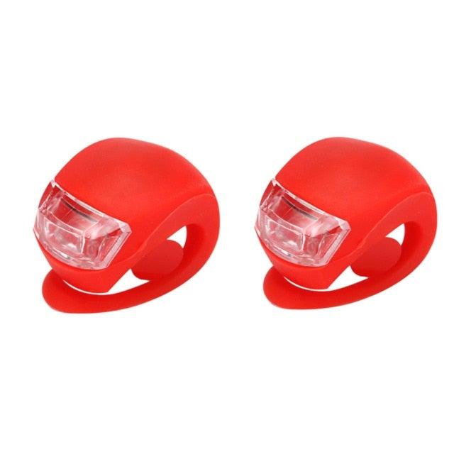 Mini Silicone Bike Front/Rear Light Set 3 Modes Waterproof  Warning Lamp