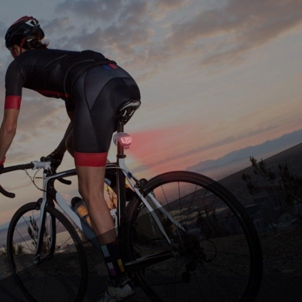 Mini Silicone Bike Front/Rear Light Set 3 Modes Waterproof  Warning Lamp