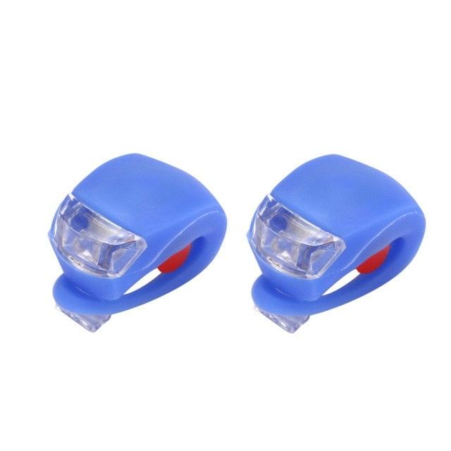 Mini Silicone Bike Front/Rear Light Set 3 Modes Waterproof  Warning Lamp