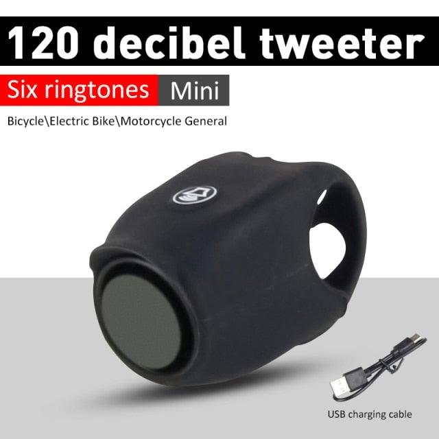 USB Rechargeable Battery Bicycle Bell 120db Waterproof Portable/Handlebar Bell