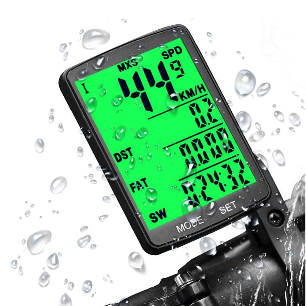 Wireless Bike Computer Rainproof Speedometer Odometer Stopwatch Auto Wake-up