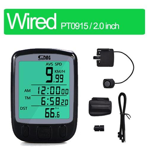 Wireless Bike Computer Rainproof Speedometer Odometer Stopwatch Auto Wake-up