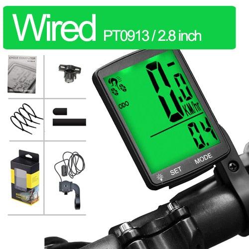 Wireless Bike Computer Rainproof Speedometer Odometer Stopwatch Auto Wake-up