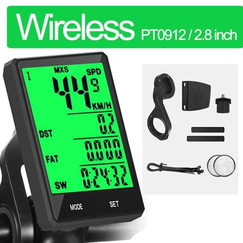 Wireless Bike Computer Rainproof Speedometer Odometer Stopwatch Auto Wake-up