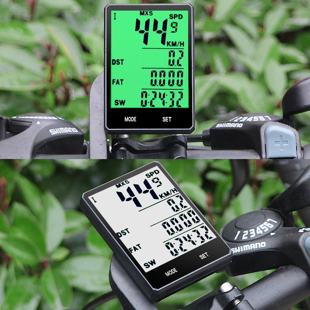 Wireless Bike Computer Rainproof Speedometer Odometer Stopwatch Auto Wake-up