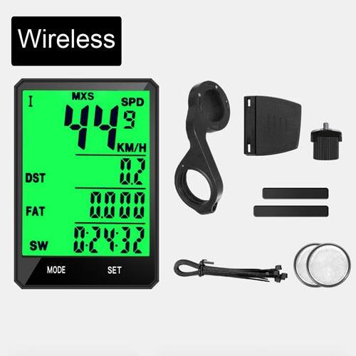 Waterproof Bike Computer Wireless Or Wired Cycling Odometer Stopwatch Speedometer
