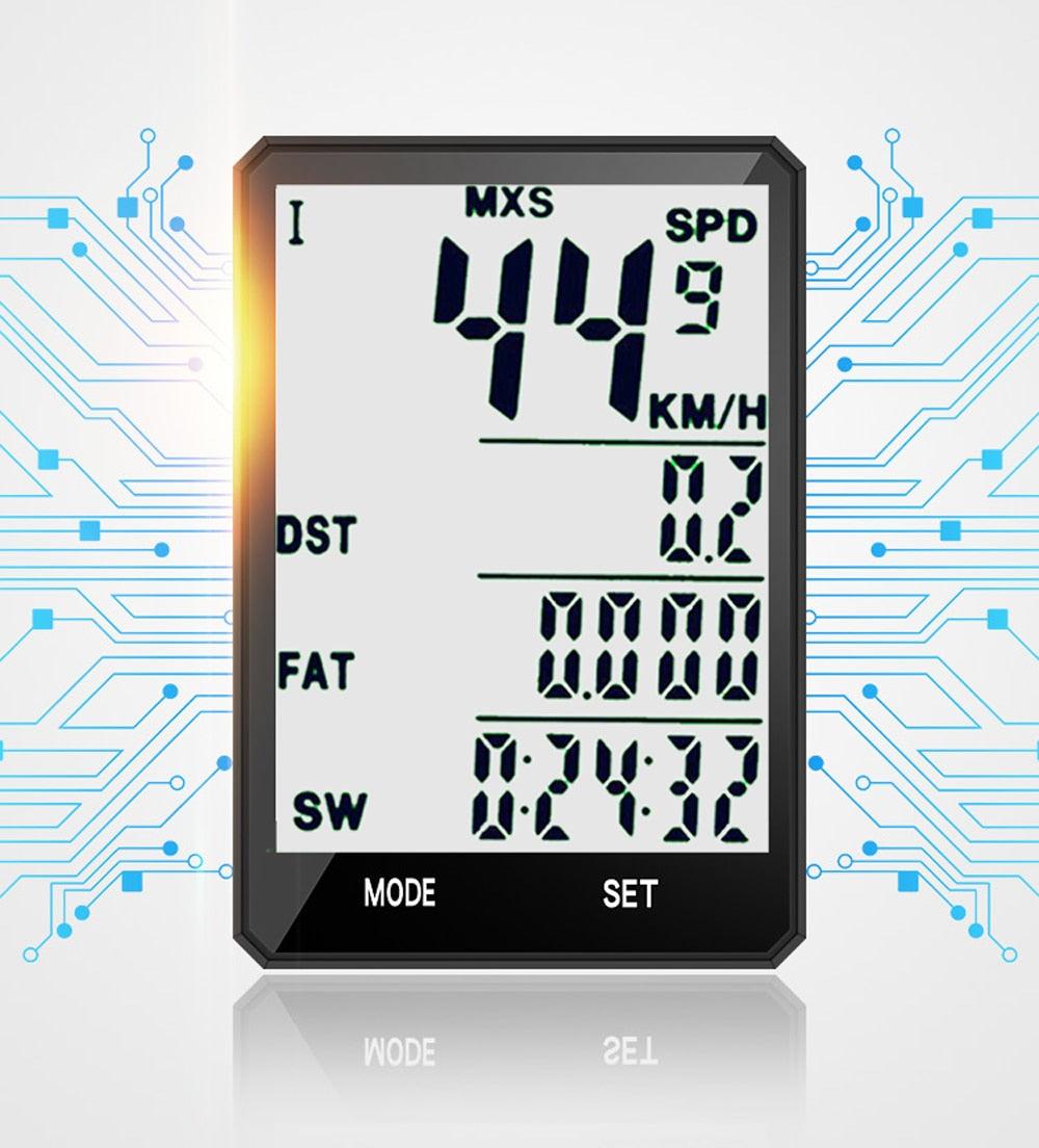 Waterproof Bike Computer Wireless Or Wired Cycling Odometer Stopwatch Speedometer