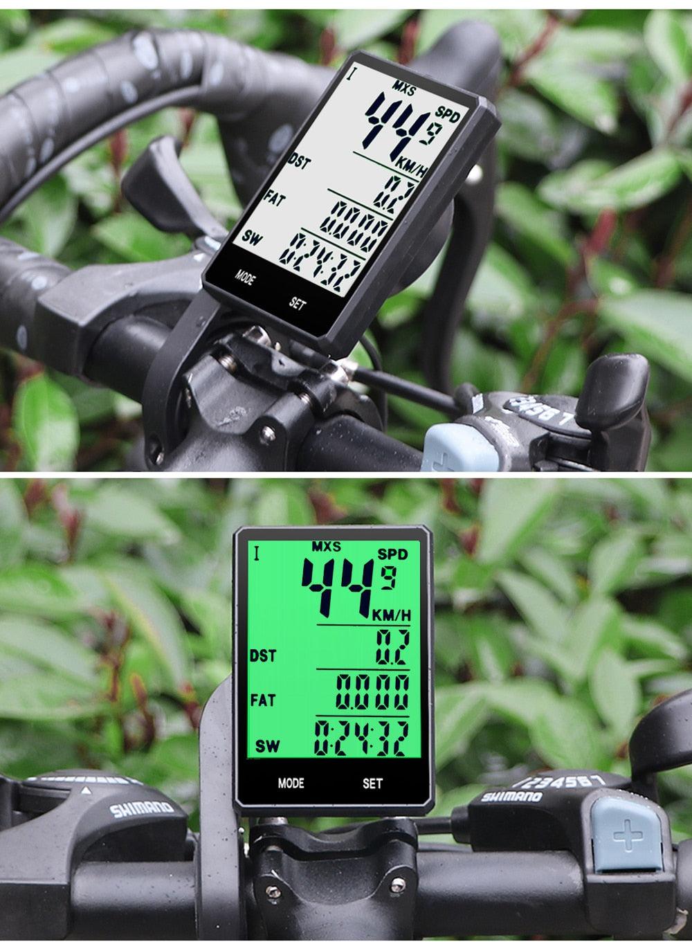 Waterproof Bike Computer Wireless Or Wired Cycling Odometer Stopwatch Speedometer