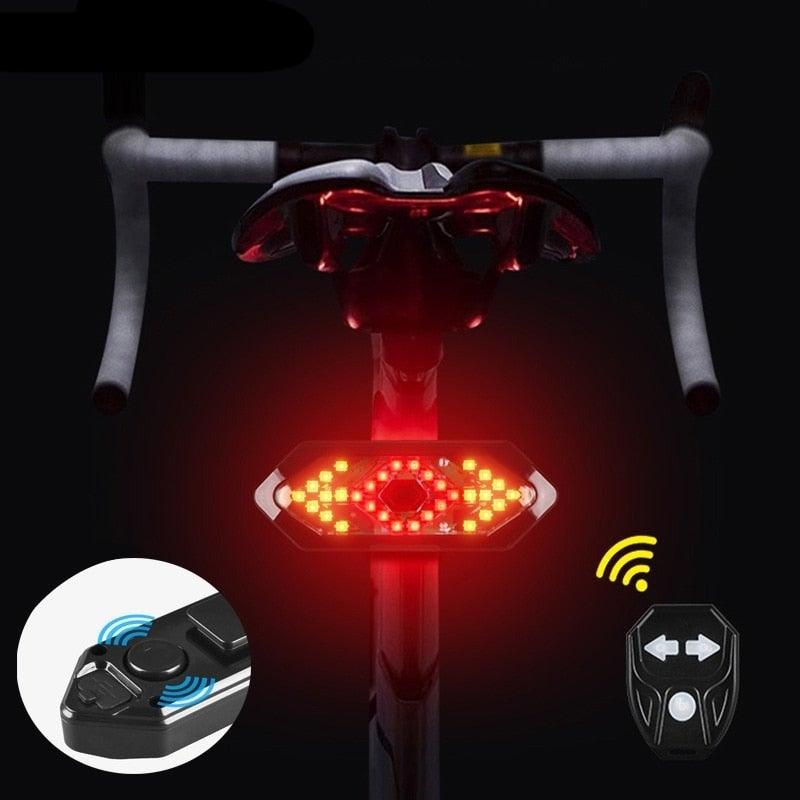 Bike Turn Signals Remote Control LED Rear Light USB Rechargeable Cycling Taillight