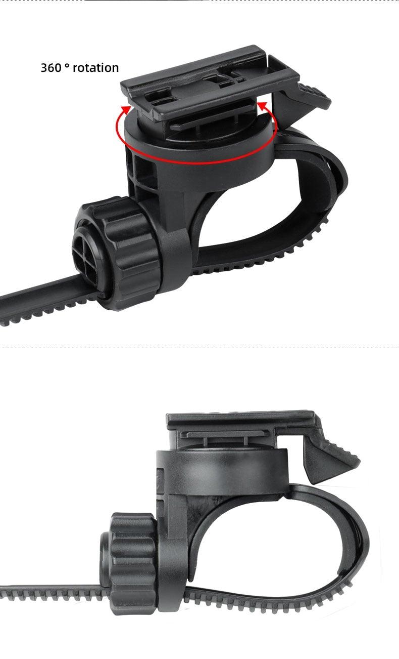 Bike Headlight Holder Front LED Lamp Buckle/Quick Mount Release Helmet Adaptor