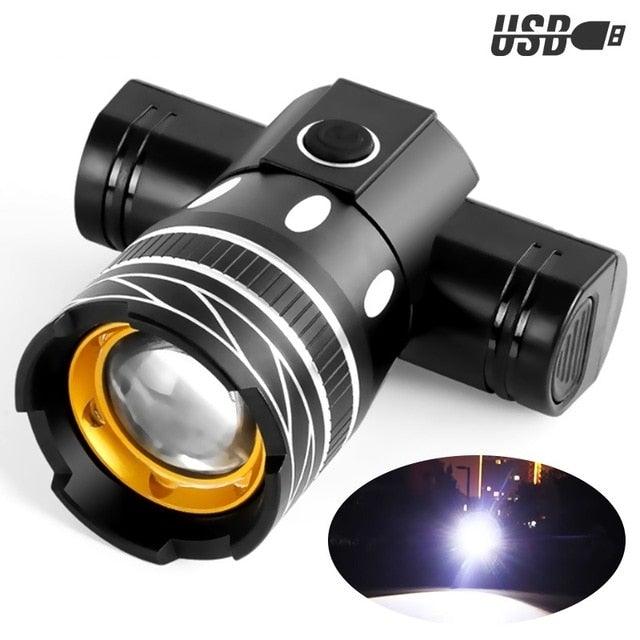 LED Headlight For Bike Electric Scooter USB Rechargeable LED Light High Lumens