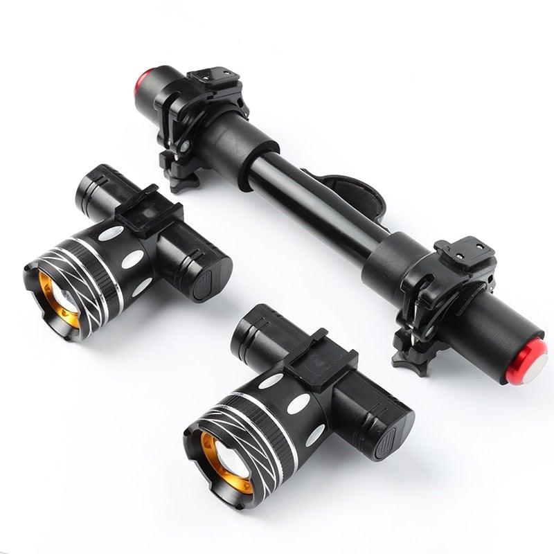 LED Headlight For Bike Electric Scooter USB Rechargeable LED Light High Lumens