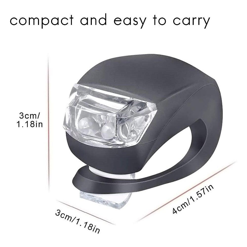 Mini Silicone Bike Front/Rear Light Set 3 Modes Waterproof  Warning Lamp