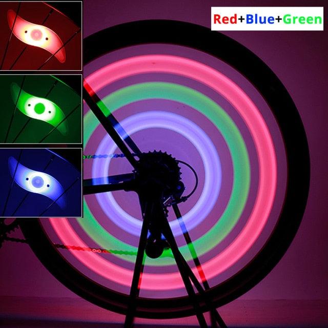 Waterproof Bike Spoke Light/3 Light Mode LED/Safety Warning