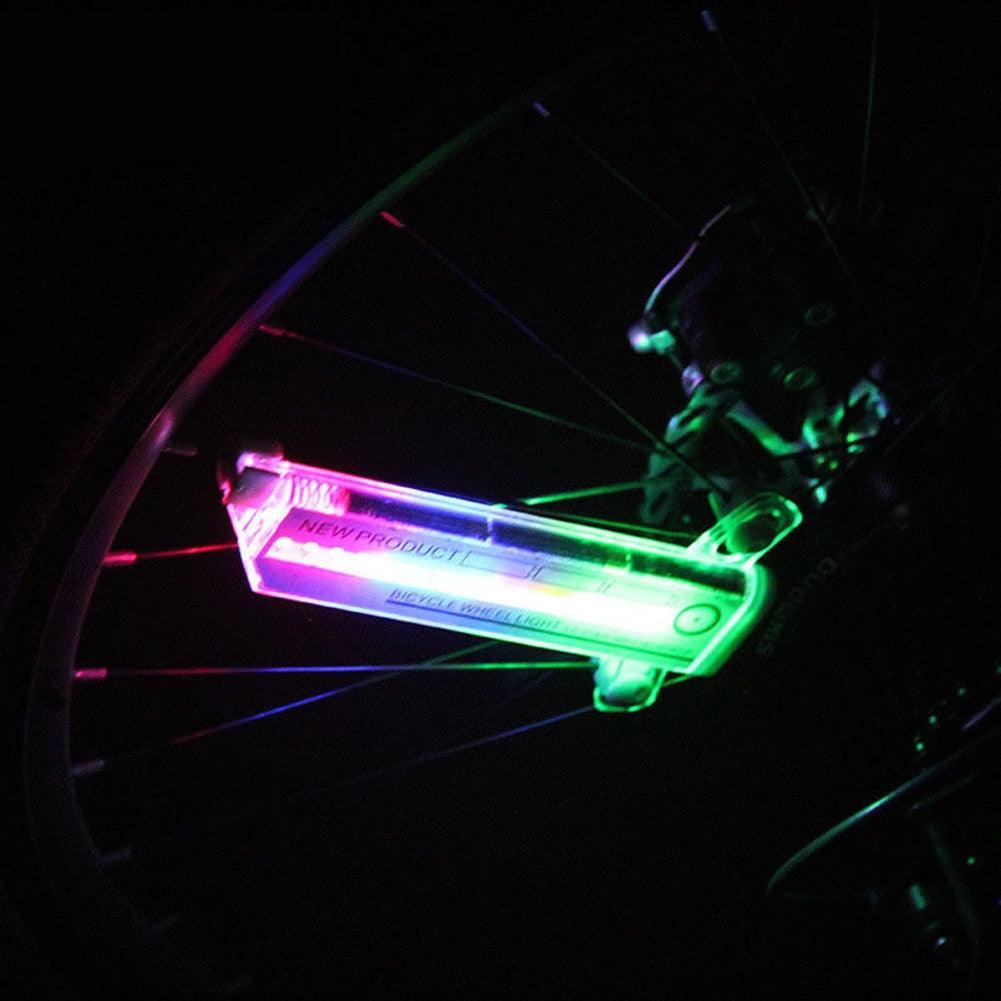 Bicycle Light Tire Wheel Valve LED Flash Spoke Warning Light Lamp