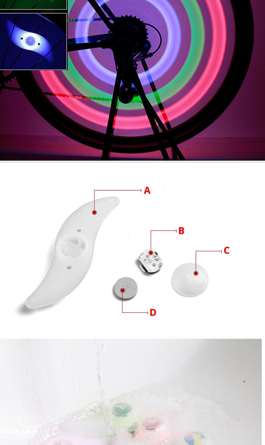 Bike Spoke Light/Wire LED Cycling/Warning Glowing Lamp/Ultra Bright Waterproof