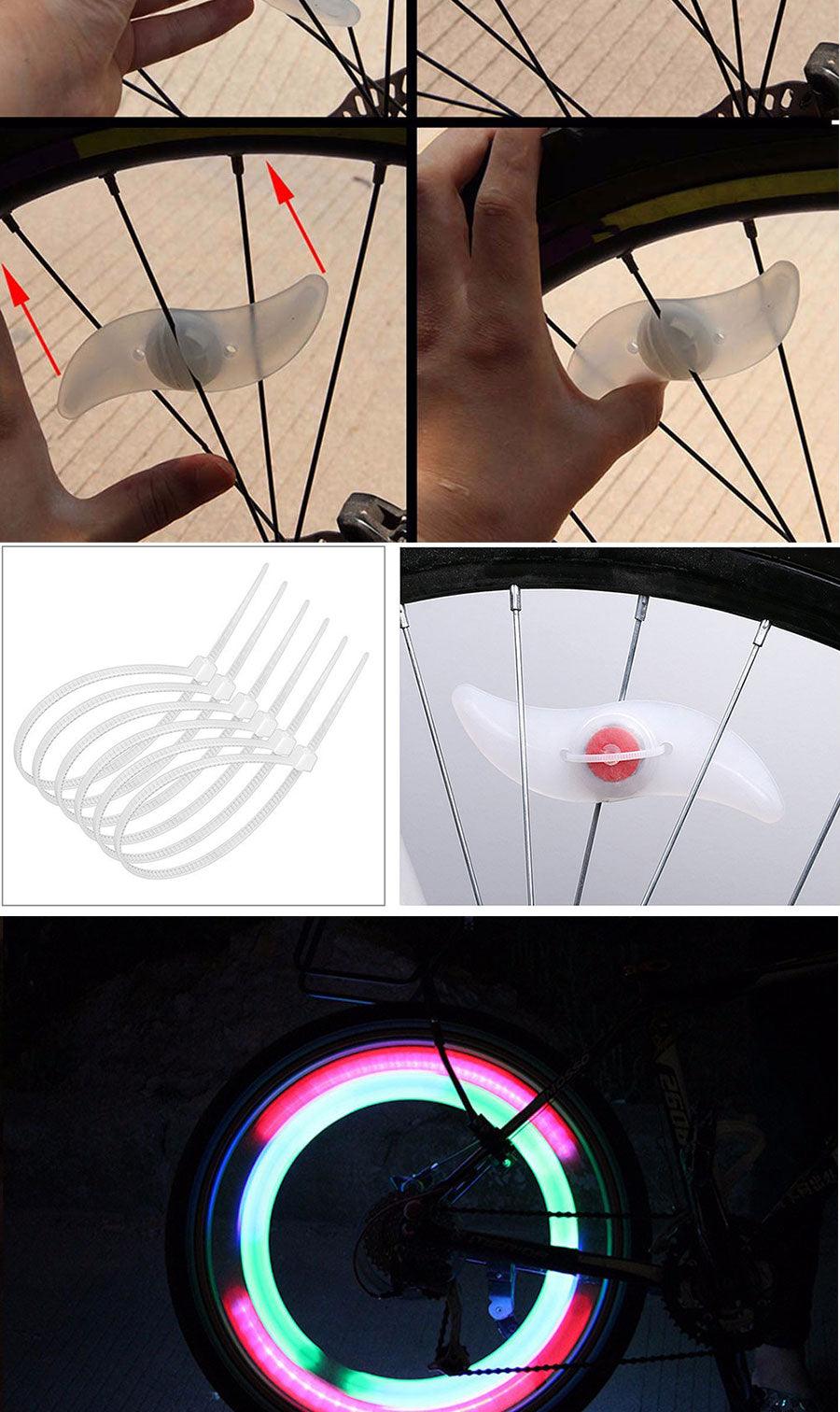 Bike Spoke Light/Wire LED Cycling/Warning Glowing Lamp/Ultra Bright Waterproof