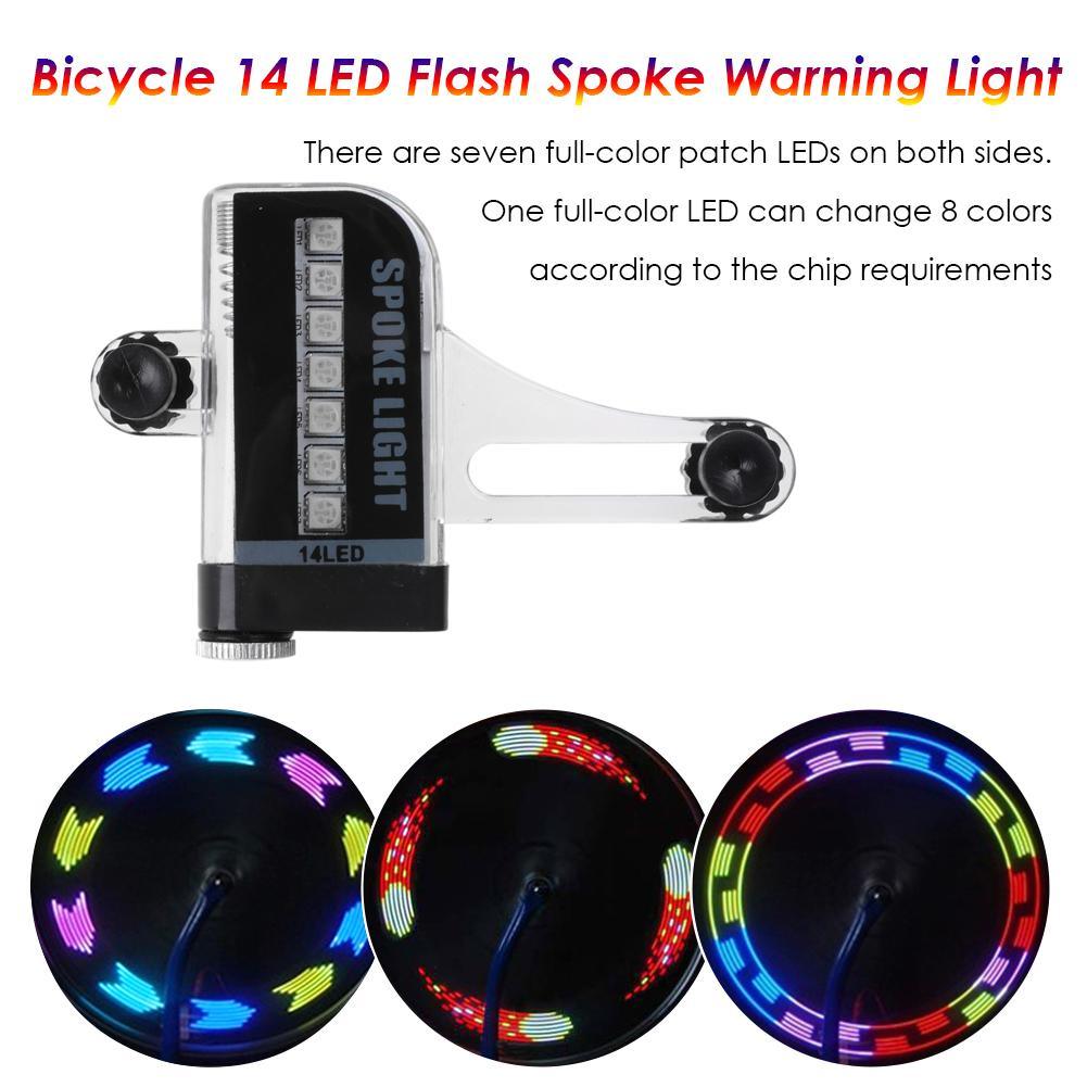 Bicycle Light Tire Wheel Valve LED Flash Spoke Warning Light Lamp