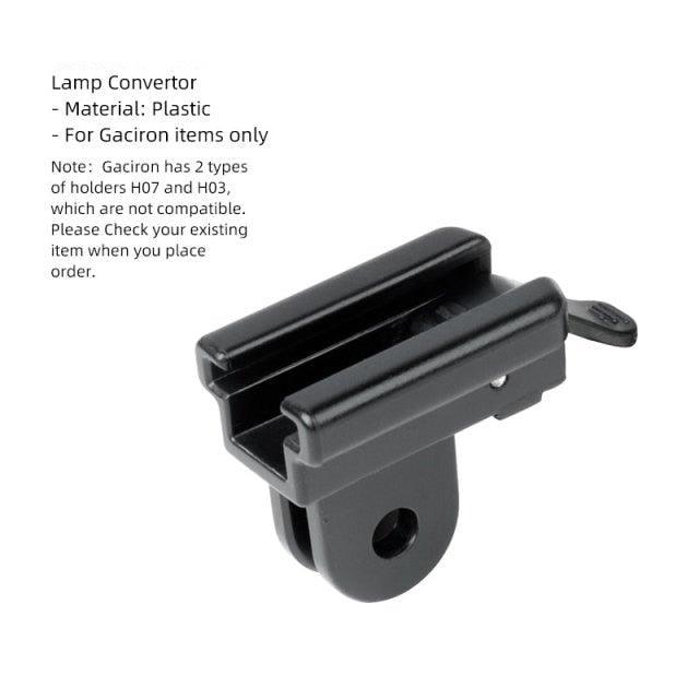 Bike Headlight Holder Front LED Lamp Buckle/Quick Mount Release Helmet Adaptor