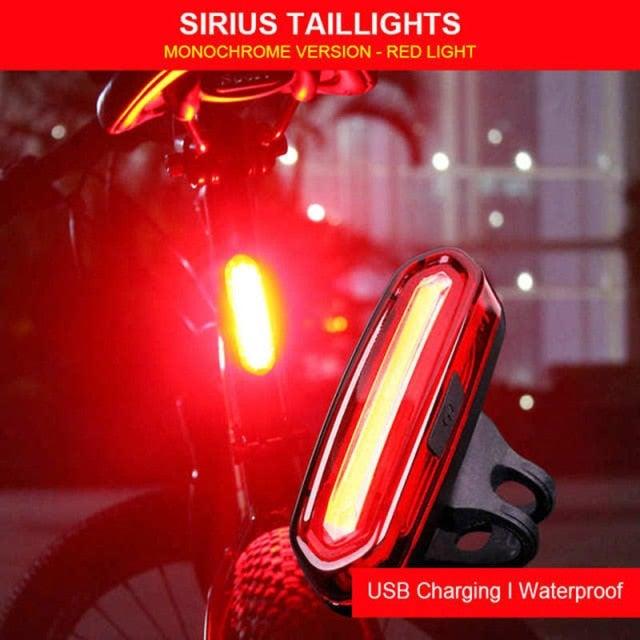 Bike Tail Light Ultra Bright USB Rechargeable LED Bicycle Rear Light 5 Light Mode Headlights