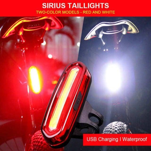 Bike Tail Light Ultra Bright USB Rechargeable LED Bicycle Rear Light 5 Light Mode Headlights