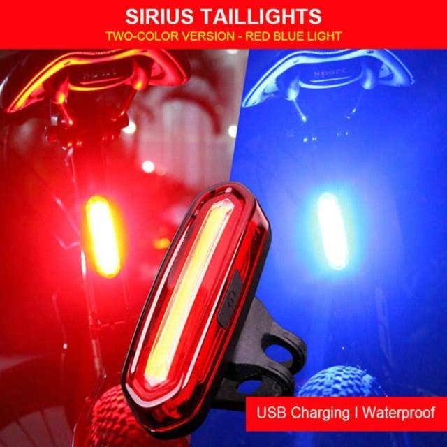 Bike Tail Light Ultra Bright USB Rechargeable LED Bicycle Rear Light 5 Light Mode Headlights