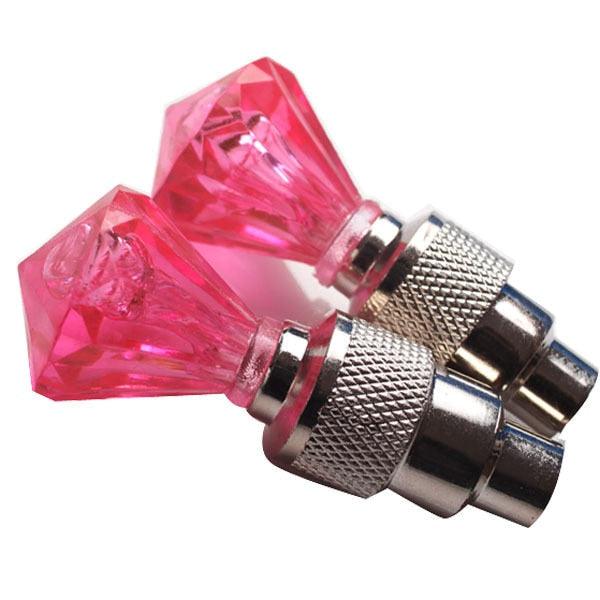 2PCS Bicycle Valve Lights Wheel Spokes Tire LED Light